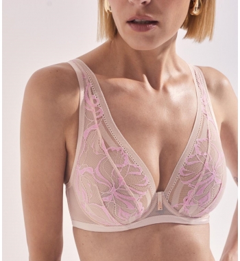Бюстгальтер Alles GLOSSY IRIS bralette беж/рож  