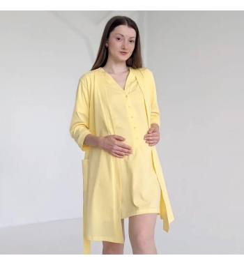 Комплект халат і сорочка у пологовий