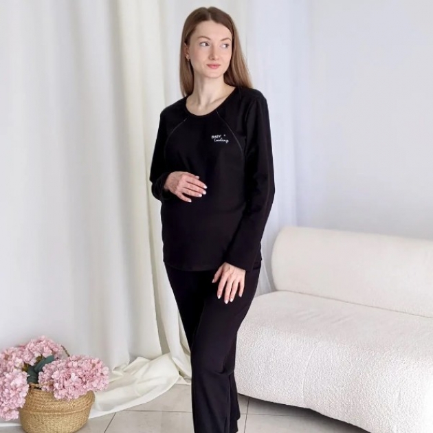 Тепла піжама для вагітних BABY LOADING