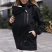 Слінгокуртка, куртка для вагітних Softshell 4 в 1 Чорна